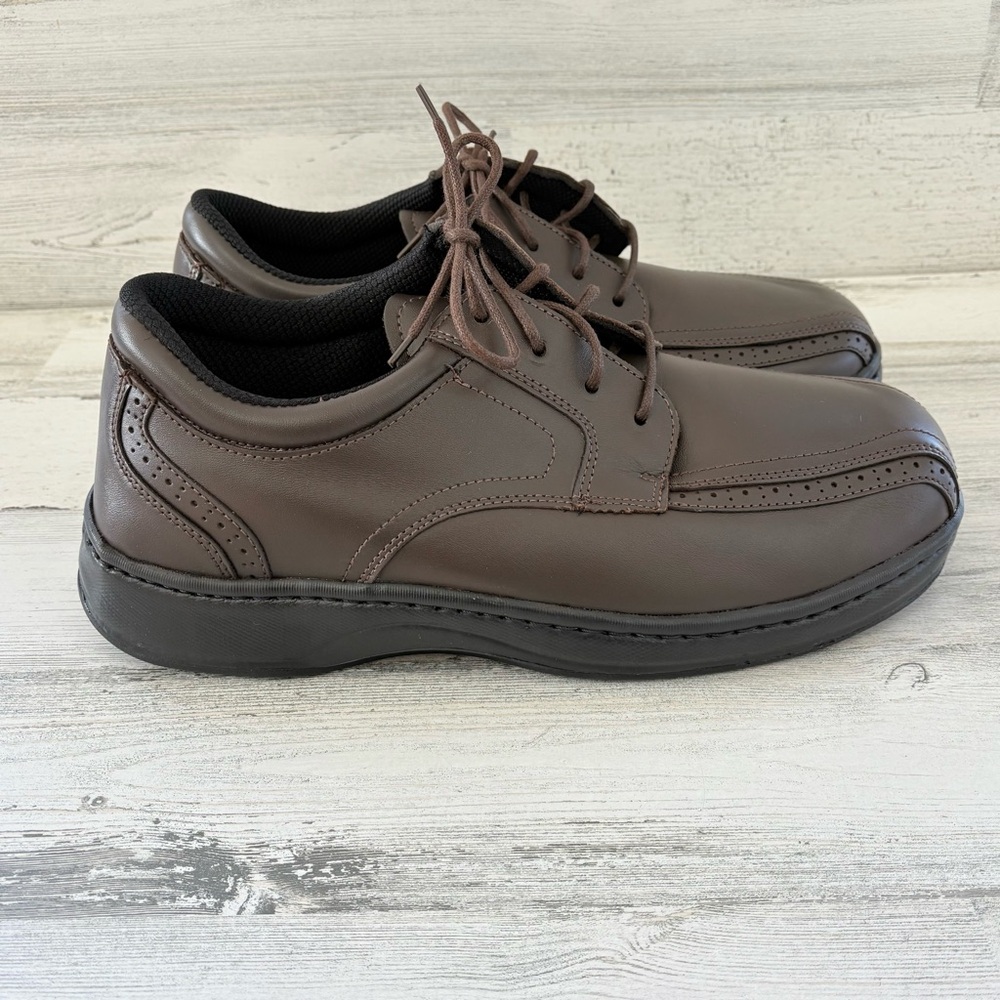 Orthofeet Gramercy Men’s Size 12 Wide Lace Up Orthopedic Shoes In Brown